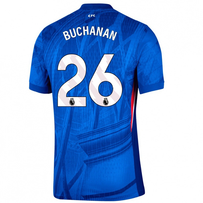 Danxen Mujer Camiseta Kadeisha Buchanan #26 Azul Blanco 1ª Equipación 2025/26 La Camisa