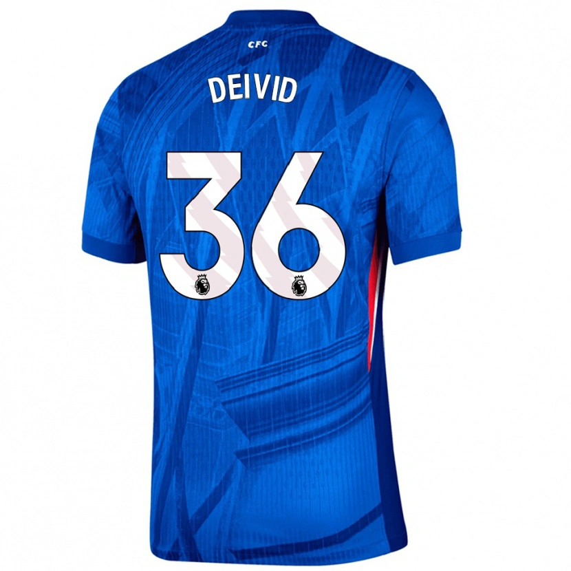 Danxen Mujer Camiseta Deivid Washington #36 Azul Blanco 1ª Equipación 2025/26 La Camisa