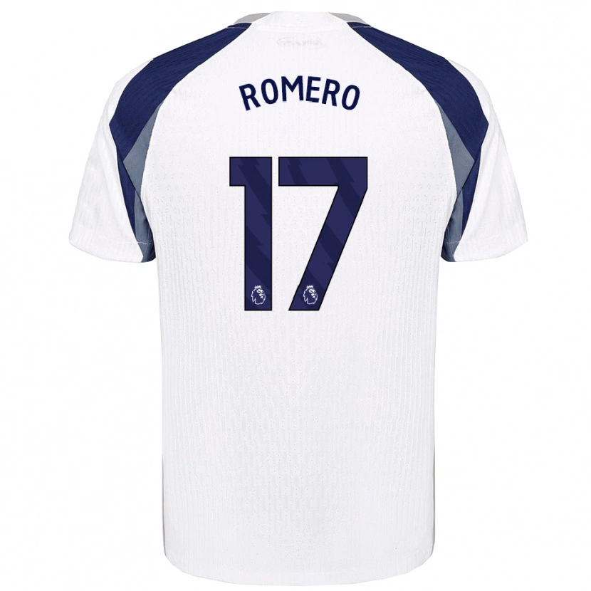 Danxen Mujer Camiseta Cristian Romero #17 Blanco Marino 1ª Equipación 2025/26 La Camisa