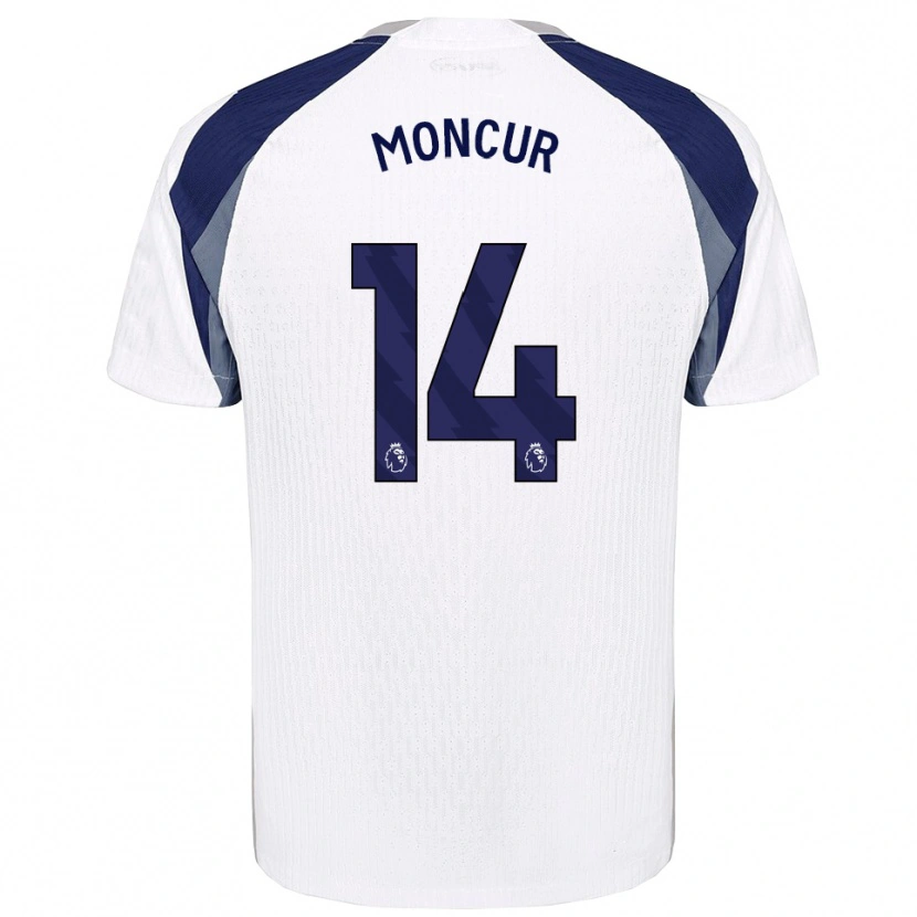 Danxen Mujer Camiseta Ronny Moncur #14 Blanco Marino 1ª Equipación 2025/26 La Camisa