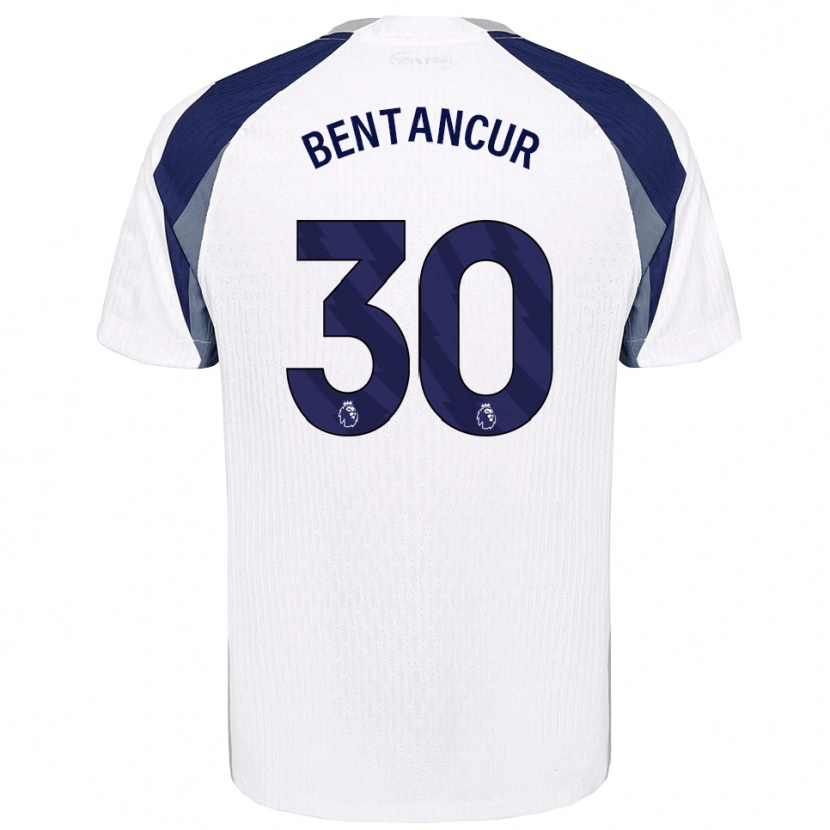 Danxen Mujer Camiseta Rodrigo Bentancur #30 Blanco Marino 1ª Equipación 2025/26 La Camisa