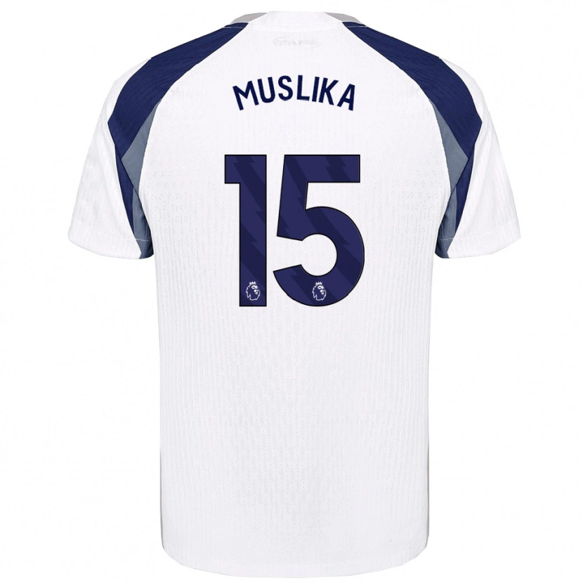Danxen Mujer Camiseta Armend Muslika #15 Blanco Marino 1ª Equipación 2025/26 La Camisa