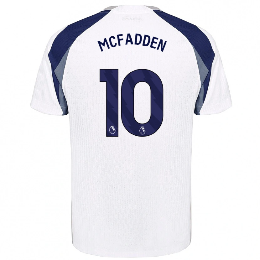 Danxen Mujer Camiseta Max Mcfadden #10 Blanco Marino 1ª Equipación 2025/26 La Camisa
