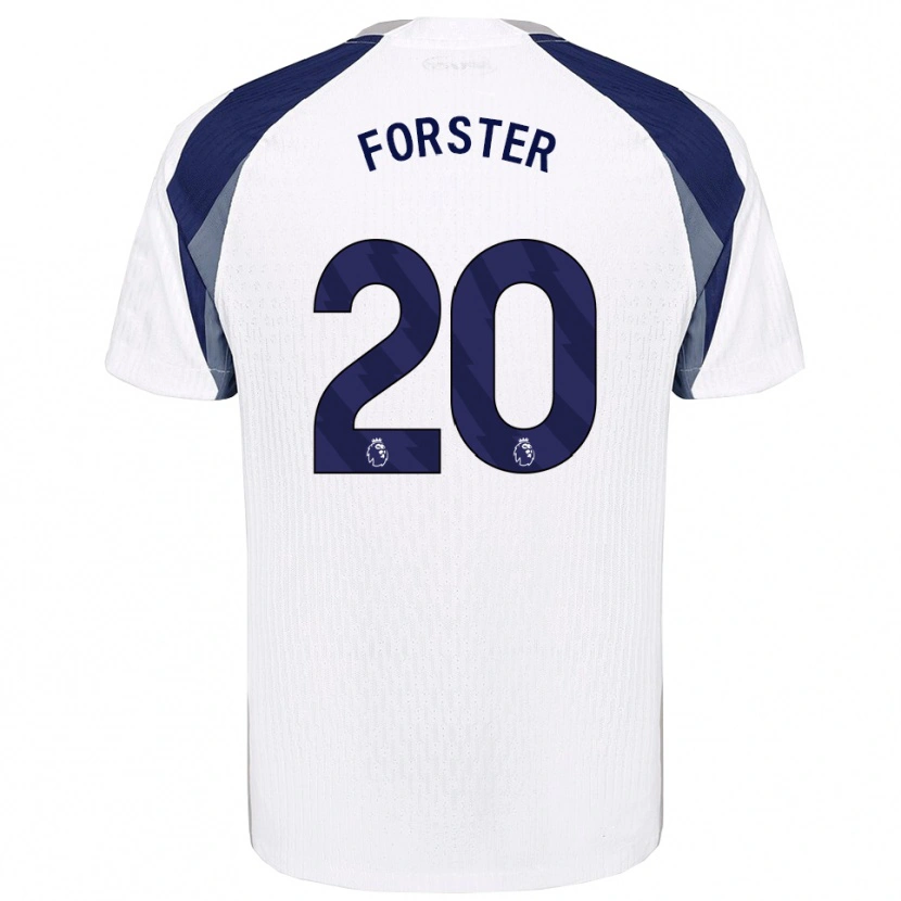 Danxen Mujer Camiseta Fraser Forster #20 Blanco Marino 1ª Equipación 2025/26 La Camisa