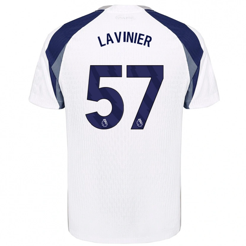 Danxen Mujer Camiseta Marcel Lavinier #57 Blanco Marino 1ª Equipación 2025/26 La Camisa