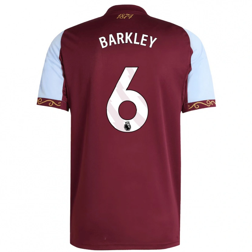 Danxen Mujer Camiseta Ross Barkley #6 Borgoña Celeste 1ª Equipación 2025/26 La Camisa