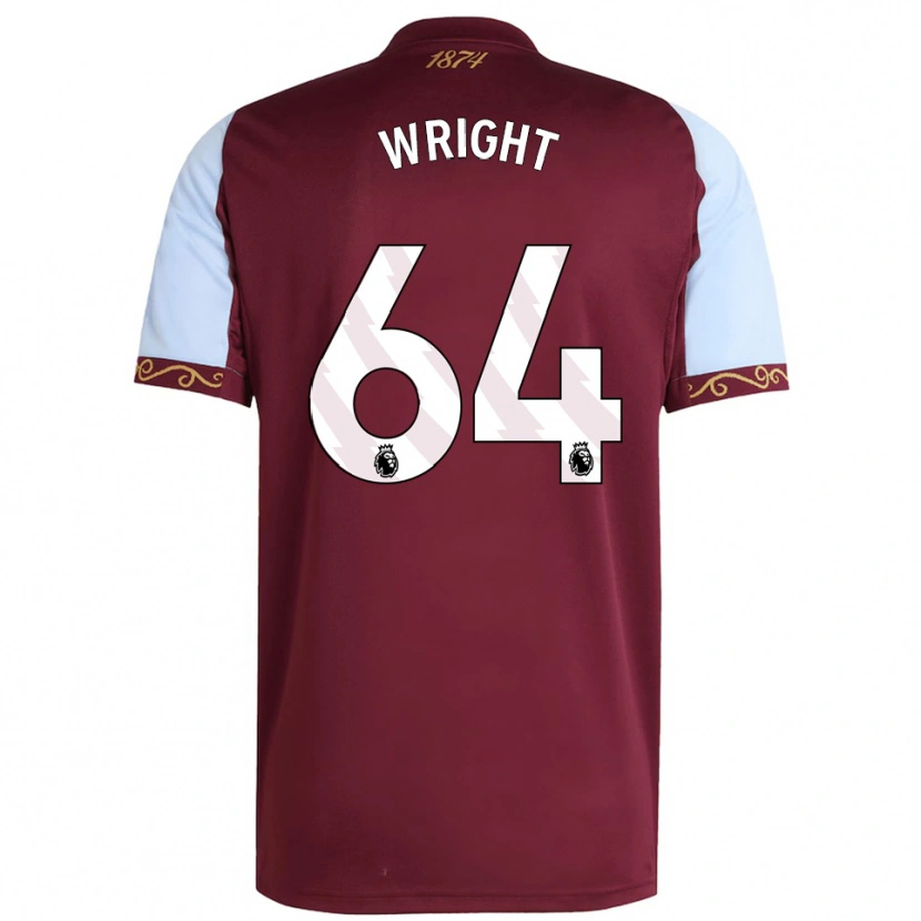 Danxen Mujer Camiseta James Wright #64 Borgoña Celeste 1ª Equipación 2025/26 La Camisa