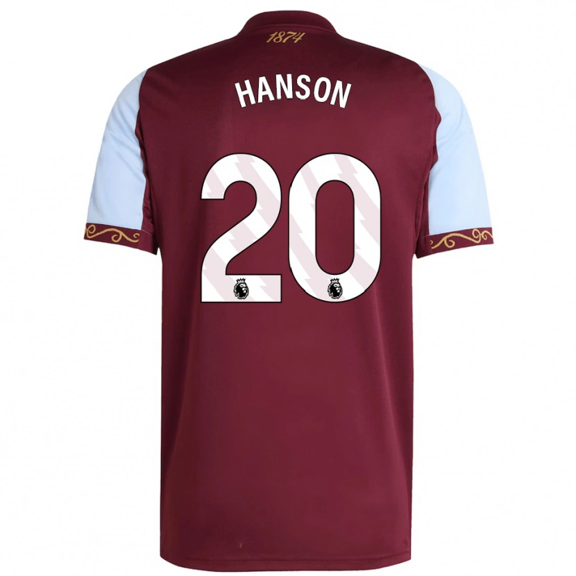 Danxen Mujer Camiseta Kirsty Hanson #20 Borgoña Celeste 1ª Equipación 2025/26 La Camisa