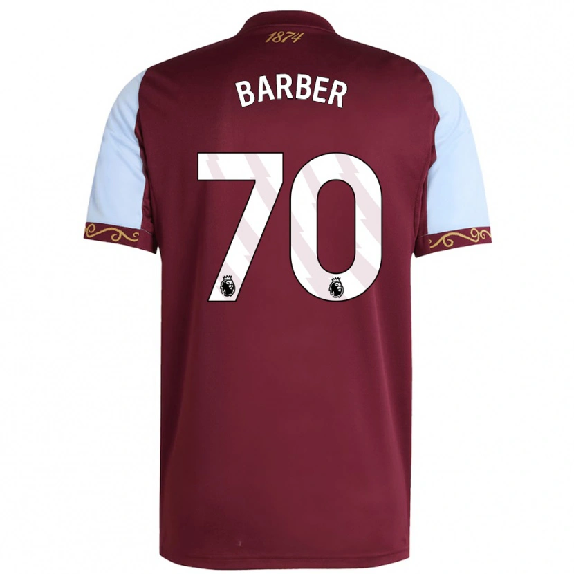 Danxen Mujer Camiseta Jayden Barber #70 Borgoña Celeste 1ª Equipación 2025/26 La Camisa