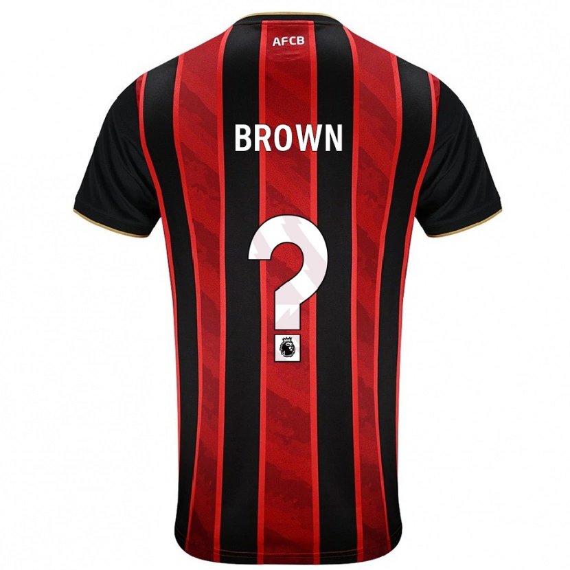 Danxen Mujer Camiseta Lewis Brown #0 Rojo Negro 1ª Equipación 2025/26 La Camisa