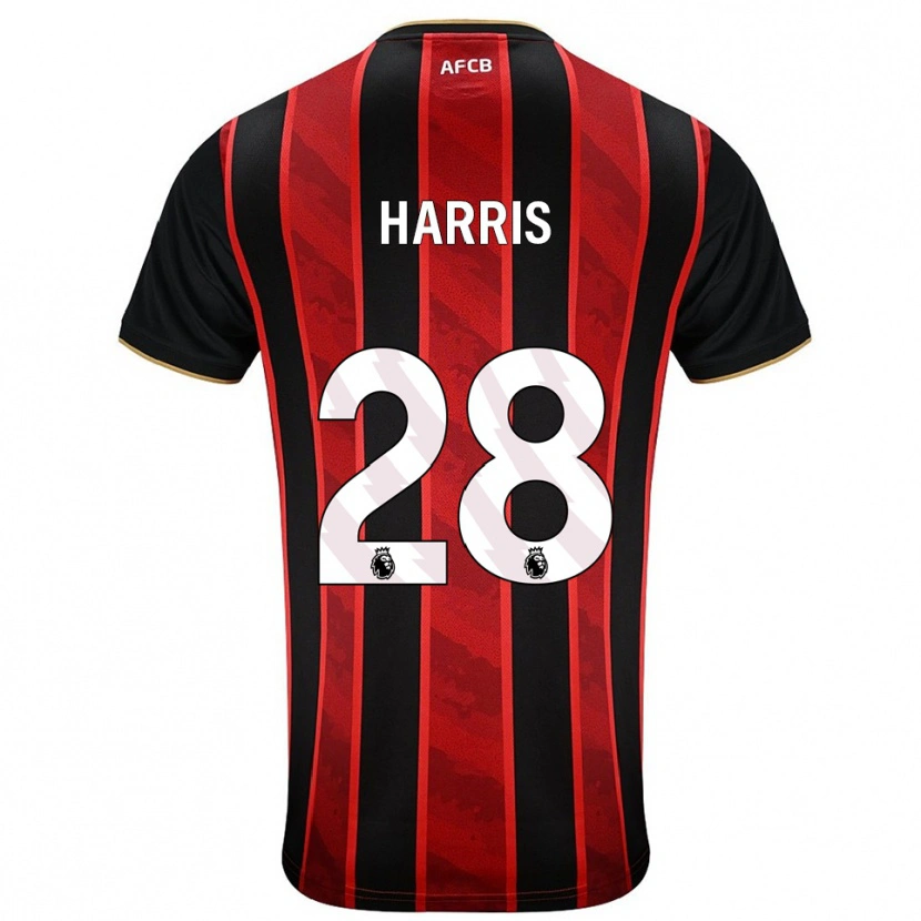 Danxen Mujer Camiseta Charlotte Harris #28 Rojo Negro 1ª Equipación 2025/26 La Camisa