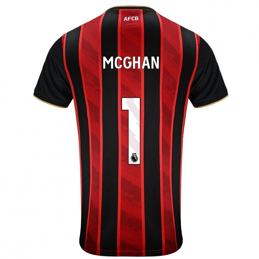 Danxen Mujer Camiseta Hayden Mcghan #1 Rojo Negro 1ª Equipación 2025/26 La Camisa