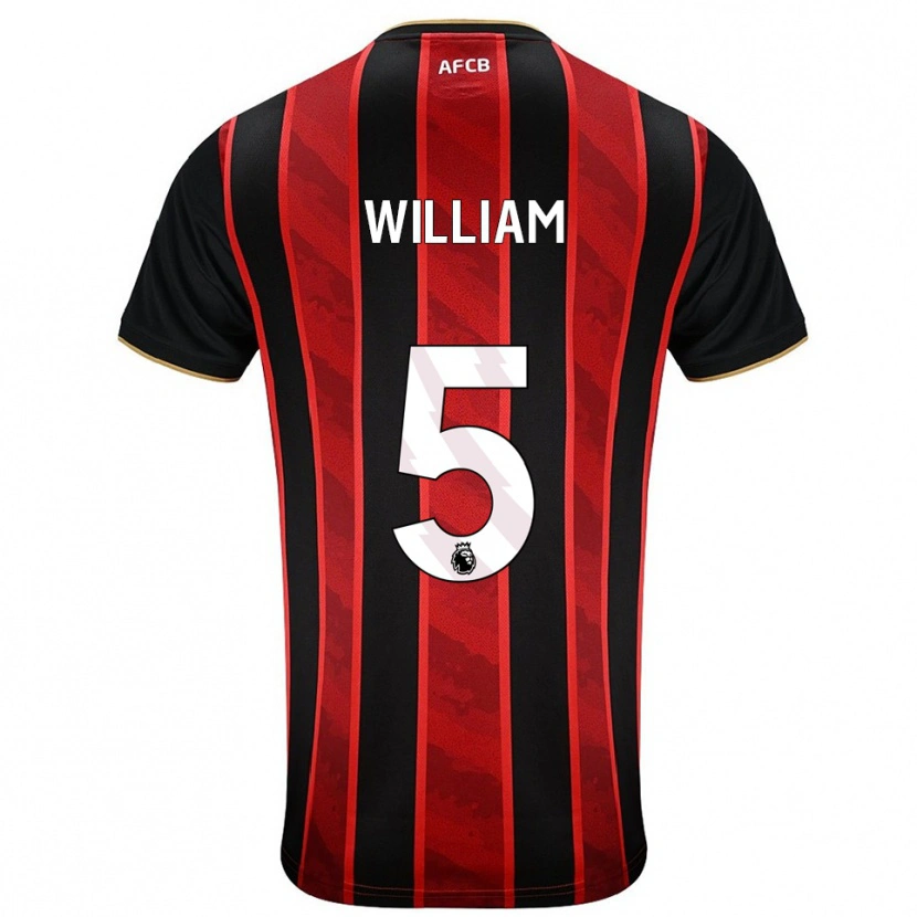 Danxen Mujer Camiseta Harold William #5 Rojo Negro 1ª Equipación 2025/26 La Camisa