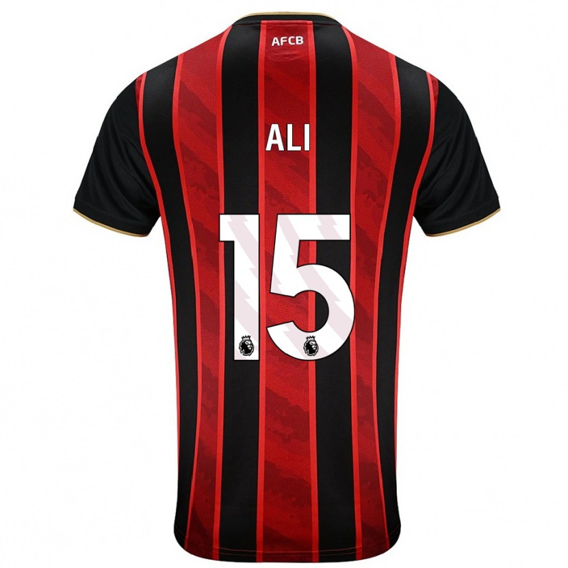 Danxen Mujer Camiseta Ameer Ali #15 Rojo Negro 1ª Equipación 2025/26 La Camisa