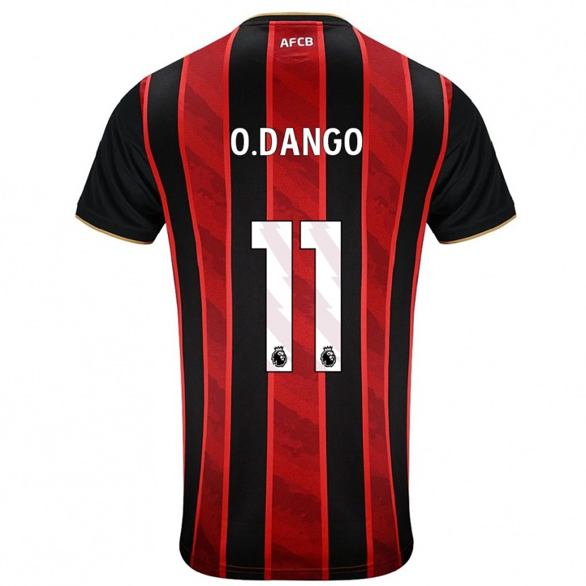 Danxen Mujer Camiseta Dango Ouattara #11 Rojo Negro 1ª Equipación 2025/26 La Camisa