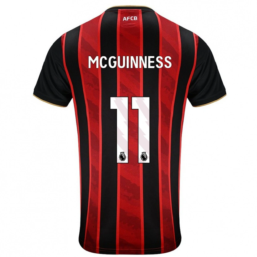 Danxen Mujer Camiseta Gemma Mcguinness #11 Rojo Negro 1ª Equipación 2025/26 La Camisa