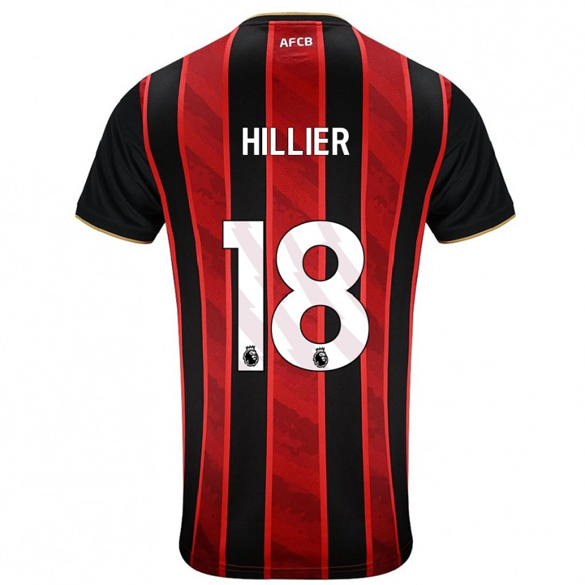 Danxen Mujer Camiseta Gemma Hillier #18 Rojo Negro 1ª Equipación 2025/26 La Camisa