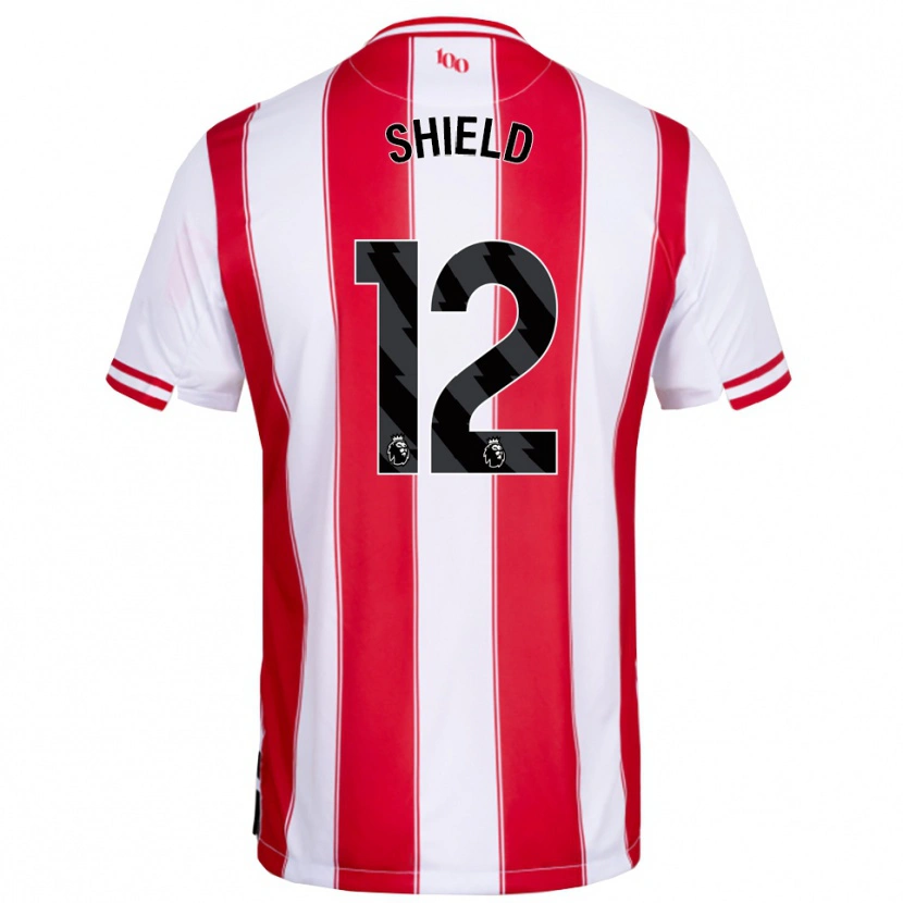 Danxen Mujer Camiseta Ollie Shield #12 Rojo Blanco 1ª Equipación 2025/26 La Camisa