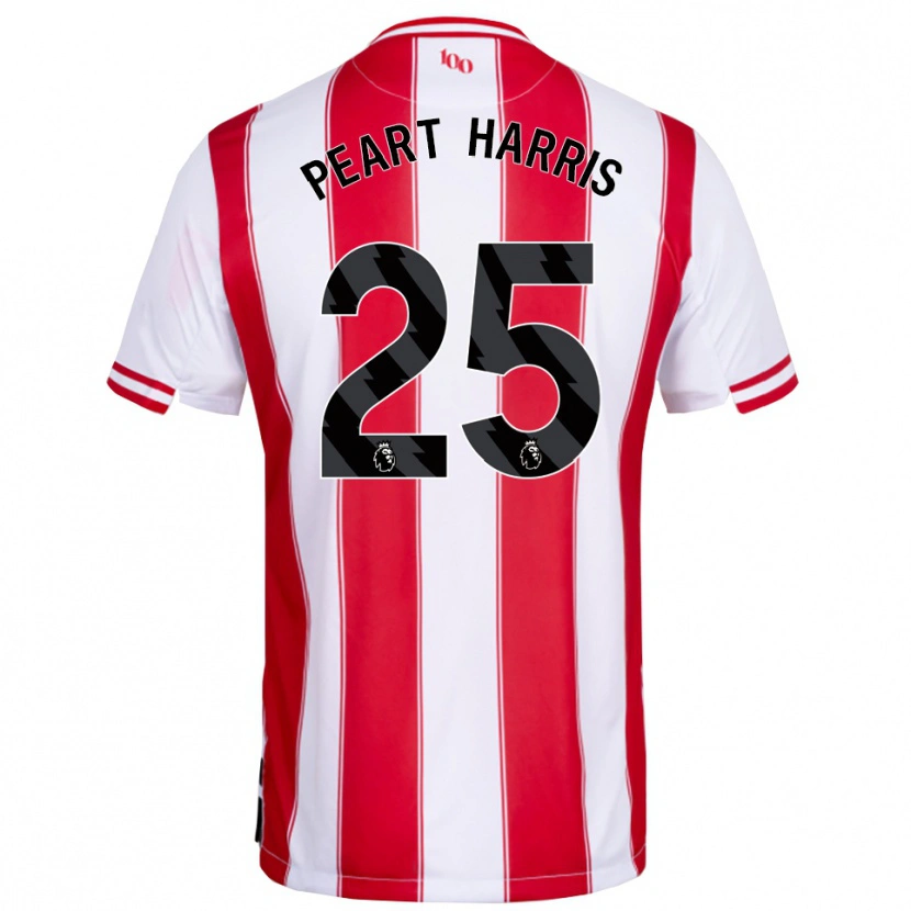 Danxen Mujer Camiseta Myles Peart-Harris #25 Rojo Blanco 1ª Equipación 2025/26 La Camisa