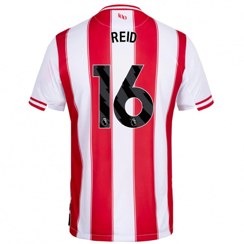 Danxen Mujer Camiseta Jodie Reid #16 Rojo Blanco 1ª Equipación 2025/26 La Camisa