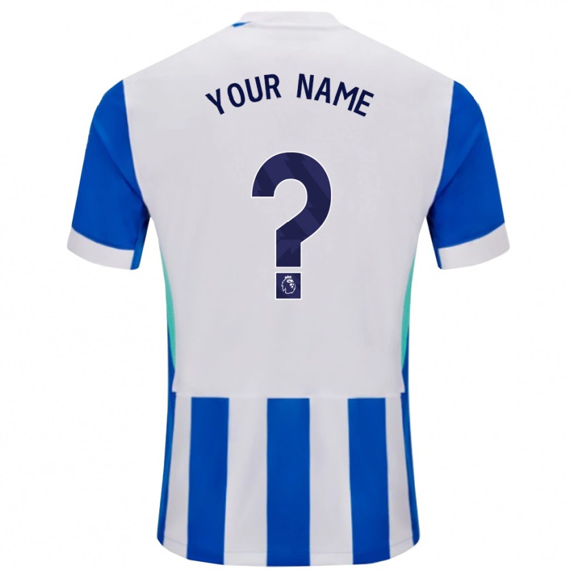 Danxen Mujer Camiseta Su Nombre #0 Azul Blanco 1ª Equipación 2025/26 La Camisa