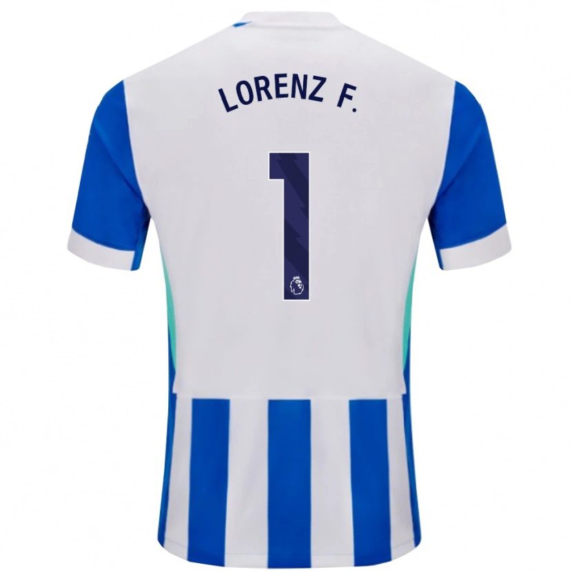 Danxen Mujer Camiseta Lorenz Ferdinand #1 Azul Blanco 1ª Equipación 2025/26 La Camisa