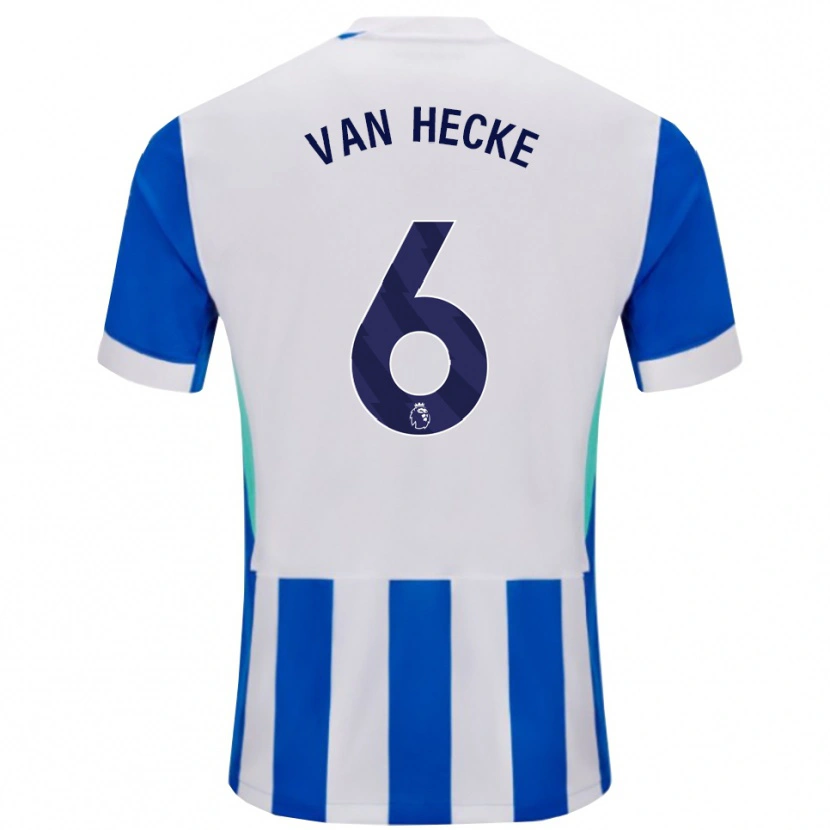 Danxen Mujer Camiseta Jan Paul Van Hecke #6 Azul Blanco 1ª Equipación 2025/26 La Camisa