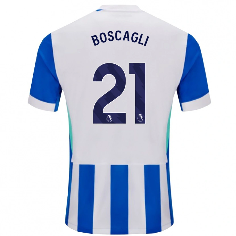Danxen Mujer Camiseta Olivier Boscagli #21 Azul Blanco 1ª Equipación 2025/26 La Camisa