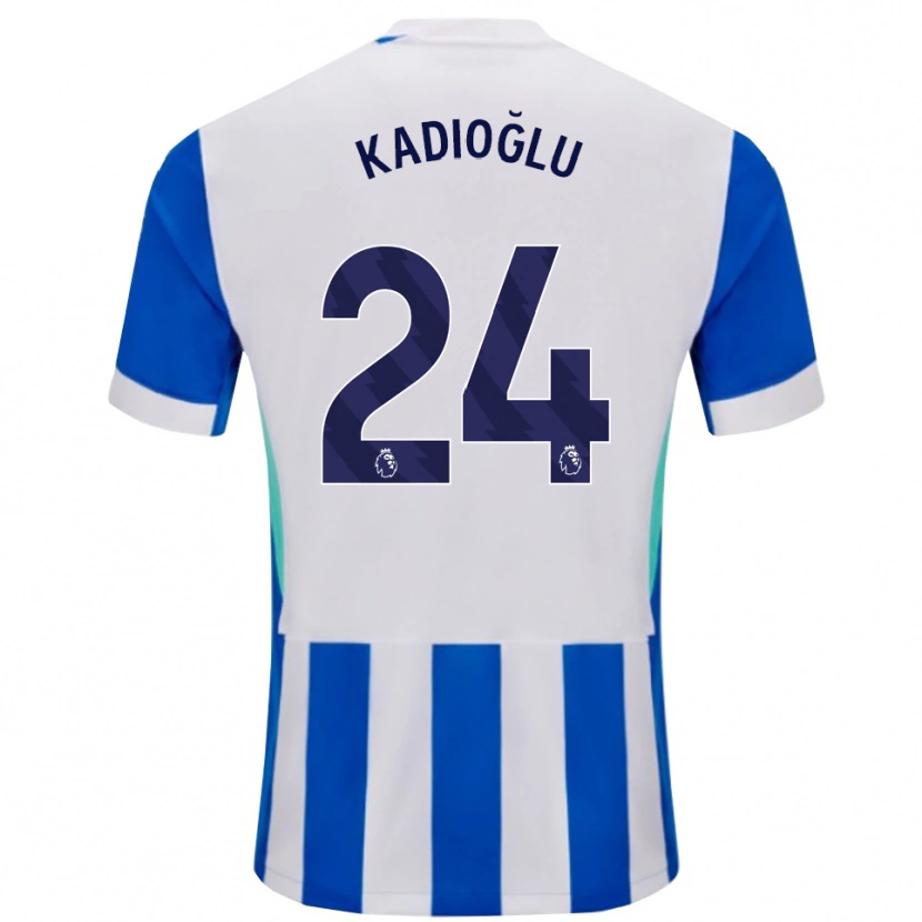 Danxen Mujer Camiseta Ferdi Kadıoğlu #24 Azul Blanco 1ª Equipación 2025/26 La Camisa