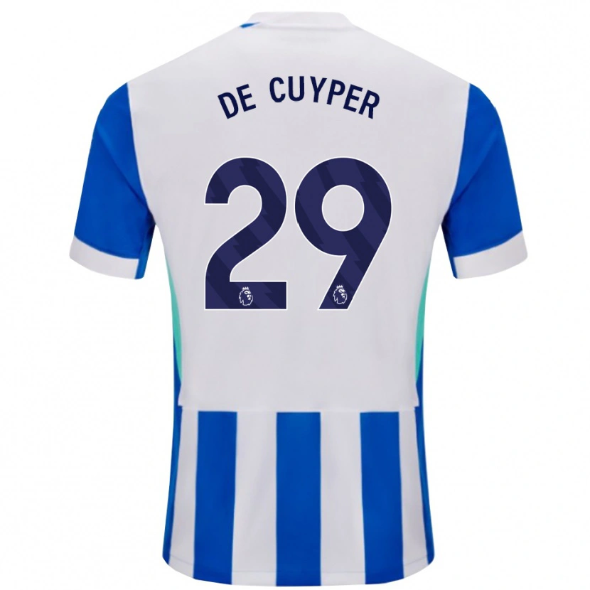 Danxen Mujer Camiseta Maxim De Cuyper #29 Azul Blanco 1ª Equipación 2025/26 La Camisa