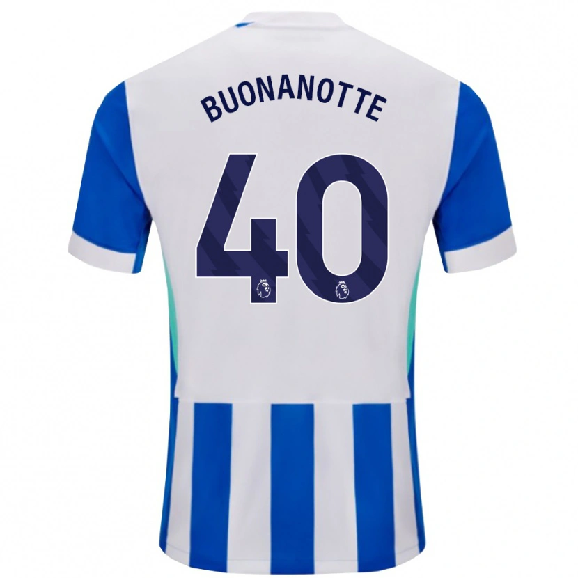 Danxen Mujer Camiseta Facundo Buonanotte #40 Azul Blanco 1ª Equipación 2025/26 La Camisa