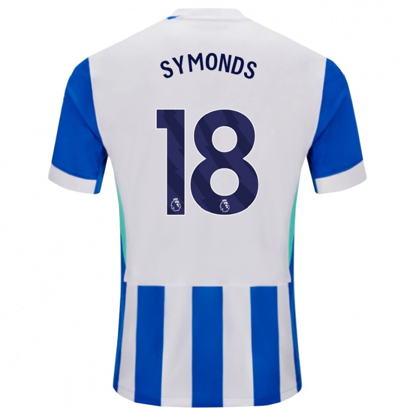 Danxen Mujer Camiseta Maisie Symonds #18 Azul Blanco 1ª Equipación 2025/26 La Camisa