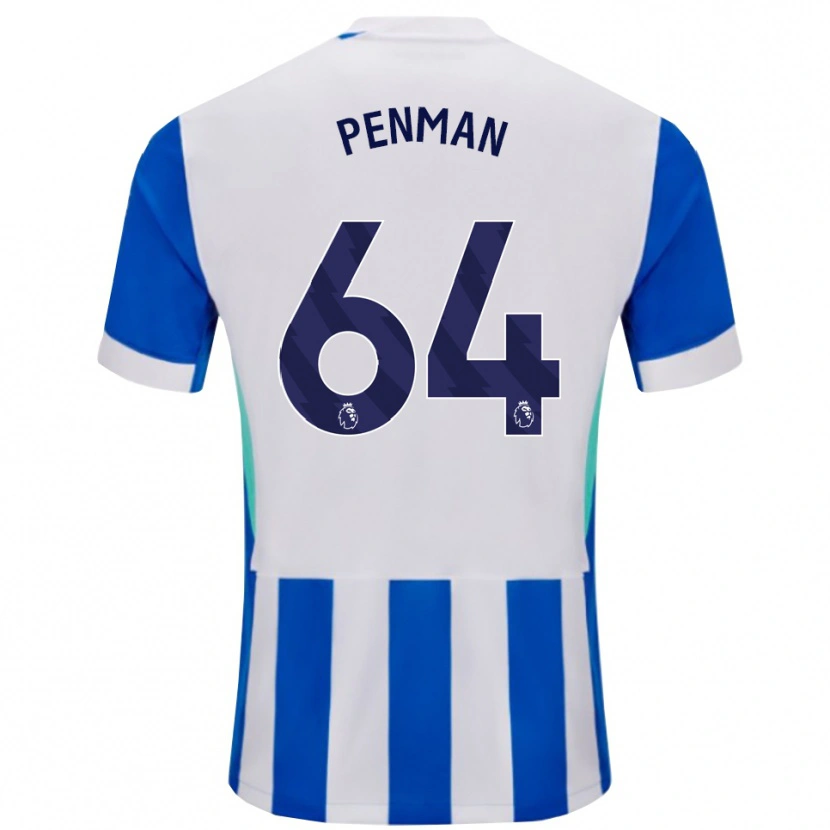 Danxen Mujer Camiseta Charlie Penman #64 Azul Blanco 1ª Equipación 2025/26 La Camisa