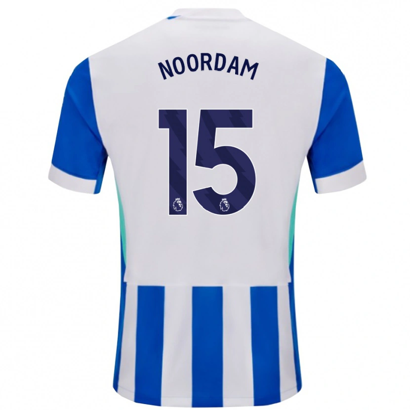 Danxen Mujer Camiseta Nadine Noordam #15 Azul Blanco 1ª Equipación 2025/26 La Camisa