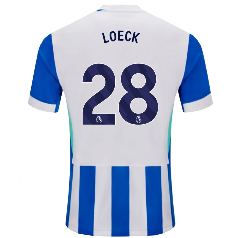 Danxen Mujer Camiseta Melina Loeck #28 Azul Blanco 1ª Equipación 2025/26 La Camisa