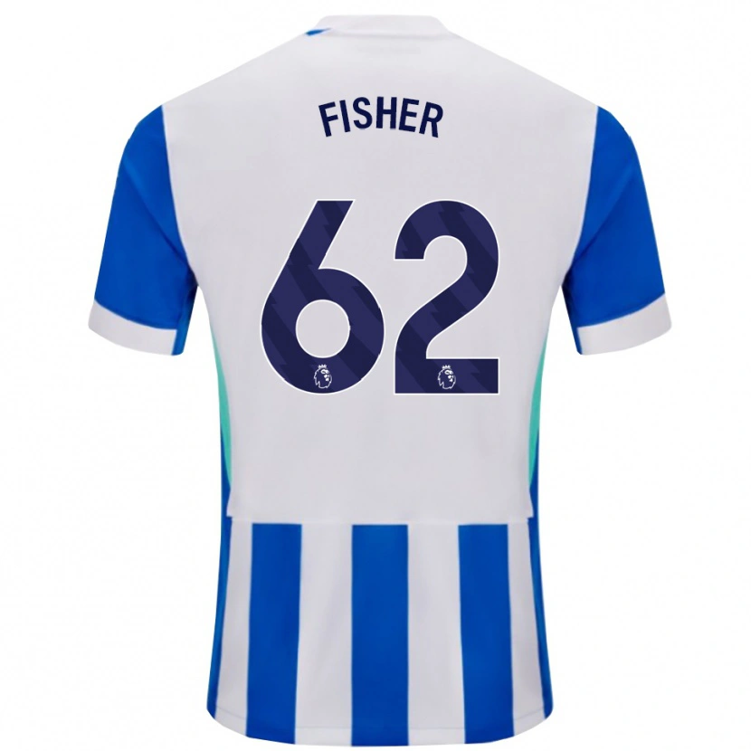 Danxen Mujer Camiseta Hugo Fisher #62 Azul Blanco 1ª Equipación 2025/26 La Camisa