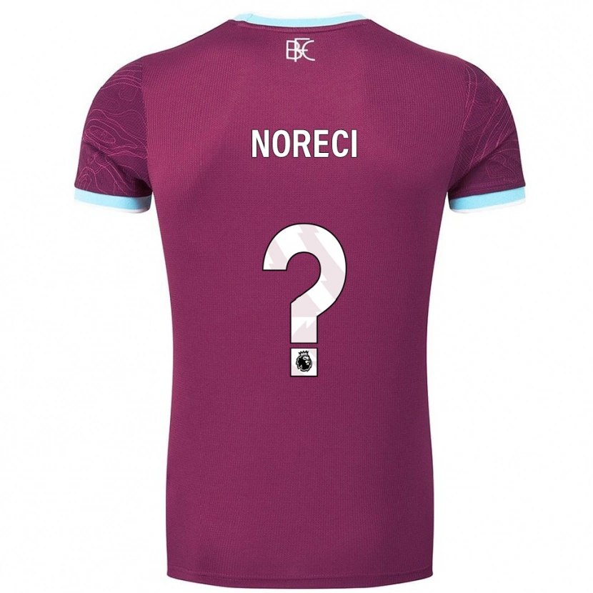 Danxen Mujer Camiseta Jamie Noreci #0 Borgoña Celeste 1ª Equipación 2025/26 La Camisa