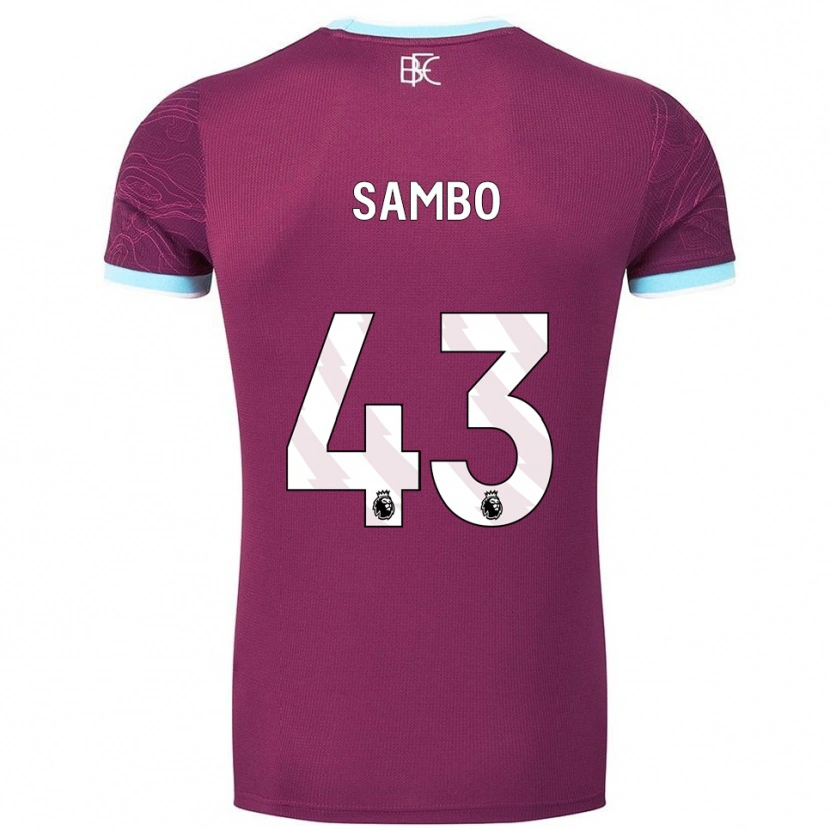 Danxen Mujer Camiseta Shurandy Sambo #43 Borgoña Celeste 1ª Equipación 2025/26 La Camisa