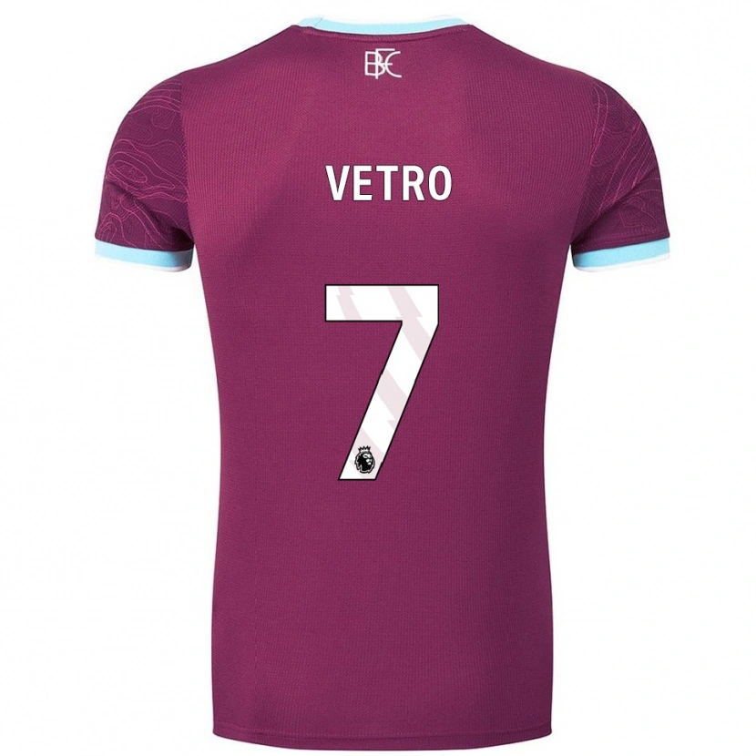 Danxen Mujer Camiseta Julien Vetro #7 Borgoña Celeste 1ª Equipación 2025/26 La Camisa