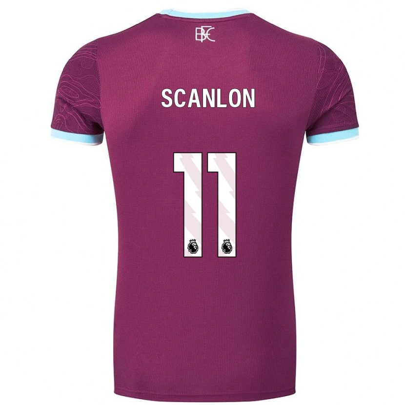 Danxen Mujer Camiseta Luca Scanlon #11 Borgoña Celeste 1ª Equipación 2025/26 La Camisa