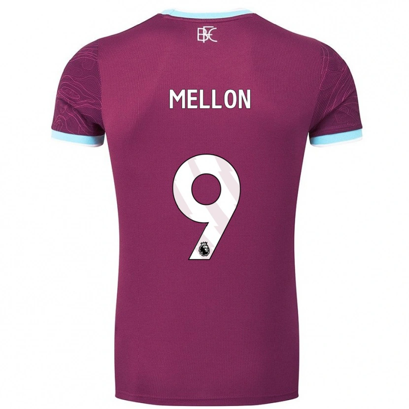 Danxen Mujer Camiseta Michael Mellon #9 Borgoña Celeste 1ª Equipación 2025/26 La Camisa