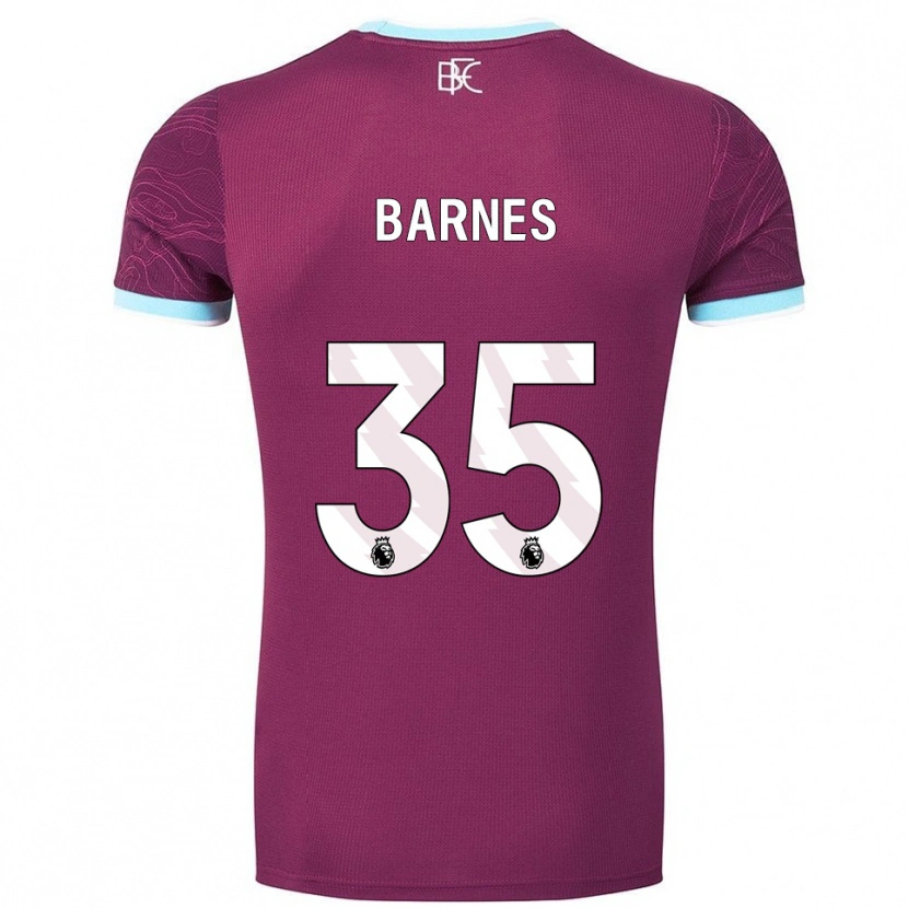 Danxen Mujer Camiseta Ashley Barnes #35 Borgoña Celeste 1ª Equipación 2025/26 La Camisa