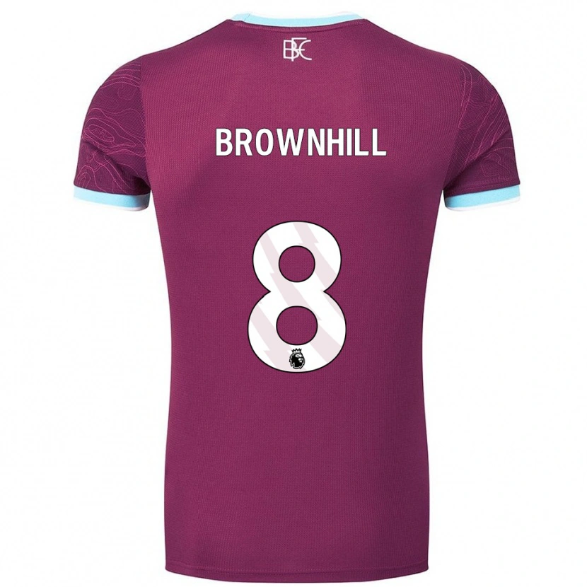 Danxen Mujer Camiseta Josh Brownhill #8 Borgoña Celeste 1ª Equipación 2025/26 La Camisa