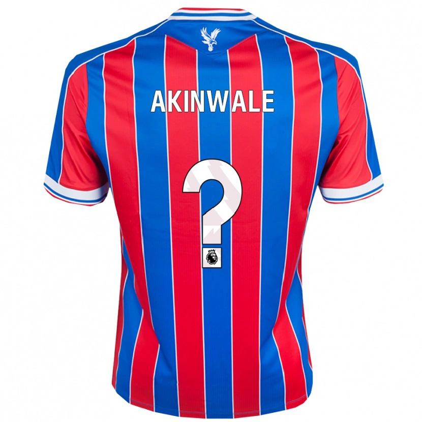 Danxen Mujer Camiseta Victor Akinwale #0 Azul Rojo Blanco 1ª Equipación 2025/26 La Camisa