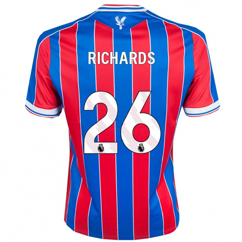 Danxen Mujer Camiseta Chris Richards #26 Azul Rojo Blanco 1ª Equipación 2025/26 La Camisa