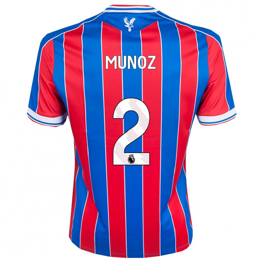 Danxen Mujer Camiseta Daniel Muñoz #2 Azul Rojo Blanco 1ª Equipación 2025/26 La Camisa