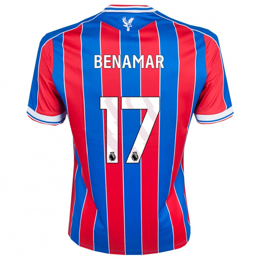 Danxen Mujer Camiseta Dean Benamar #17 Azul Rojo Blanco 1ª Equipación 2025/26 La Camisa