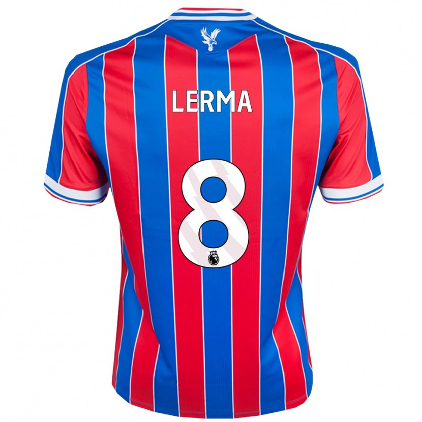 Danxen Mujer Camiseta Jefferson Lerma #8 Azul Rojo Blanco 1ª Equipación 2025/26 La Camisa
