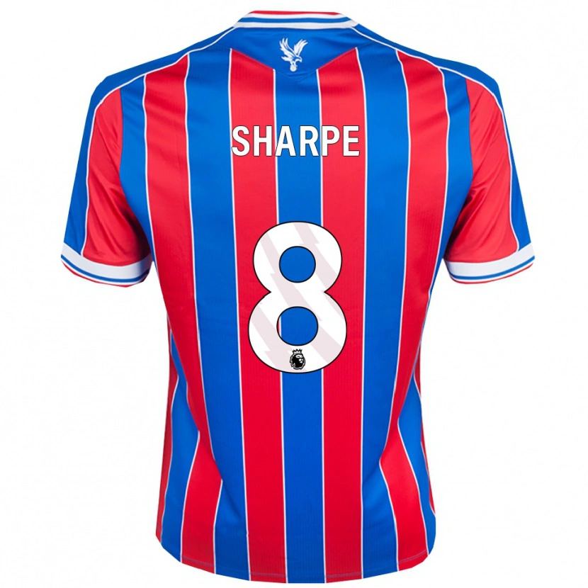 Danxen Mujer Camiseta Molly-Mae Sharpe #8 Azul Rojo Blanco 1ª Equipación 2025/26 La Camisa