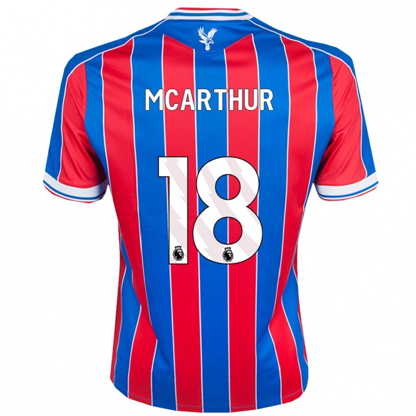 Danxen Mujer Camiseta James Mcarthur #18 Azul Rojo Blanco 1ª Equipación 2025/26 La Camisa